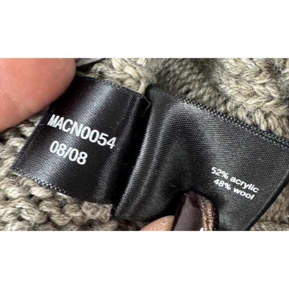 Vintage Vibes Limited Y2K Women S Sweater Cowl Neck Ombré Beige Gray Chunky Knit - Picture 6 of 13